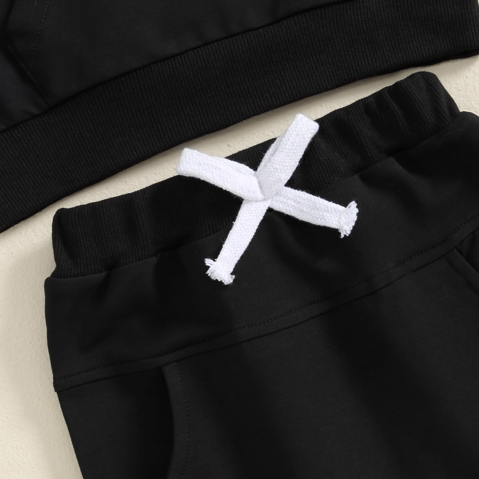 PUHHAPIEY Conjunto de ropa para bebé niño pequeño para otoño e invierno, mini sudadera con capucha y pantalón deportivo para papá