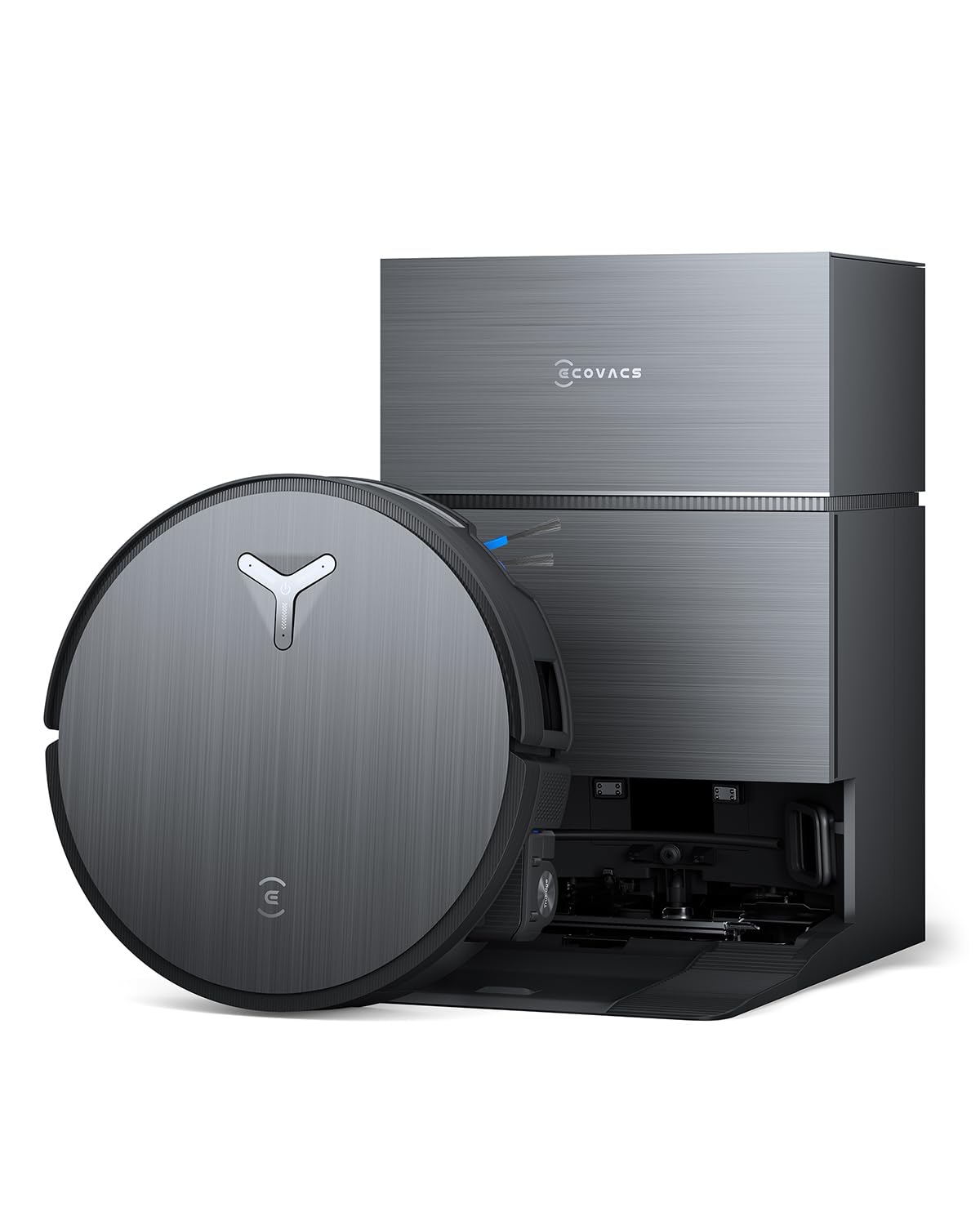 ECOVACS DEEBOT X11 Pro OMNI Robot Aspirapolvere Lavapavimenti con Stazione Pulizia, Aspirazione 19500Pa, OZMO ROLLER 2.0, TruEdge 3.0, Ascensione massima di 4 cm, ZeroTangle 3.0, Tecnologia PowerBoost