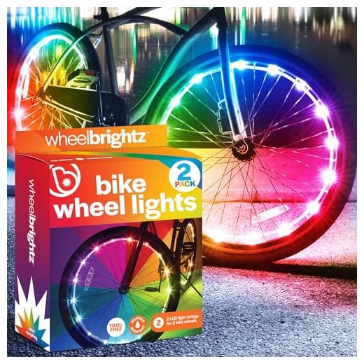 Brightz WheelBrightz RGB LED Bike Wheel Lights for Night Riding, 2-Pack