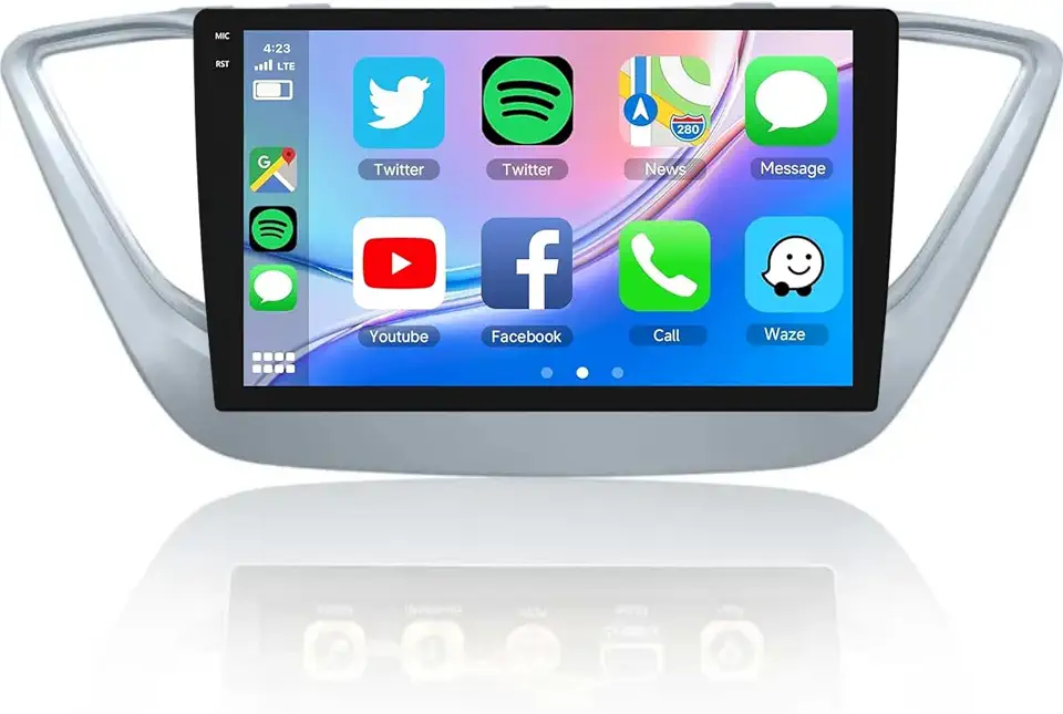 Accent android screen model 2018-2021,4gb ram 64gb memory wireless applecaprlay android auto reverse camera included ahd