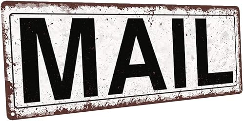 Homebody Accents TM Mail - Letrero de calle de metal, rústico, vintage