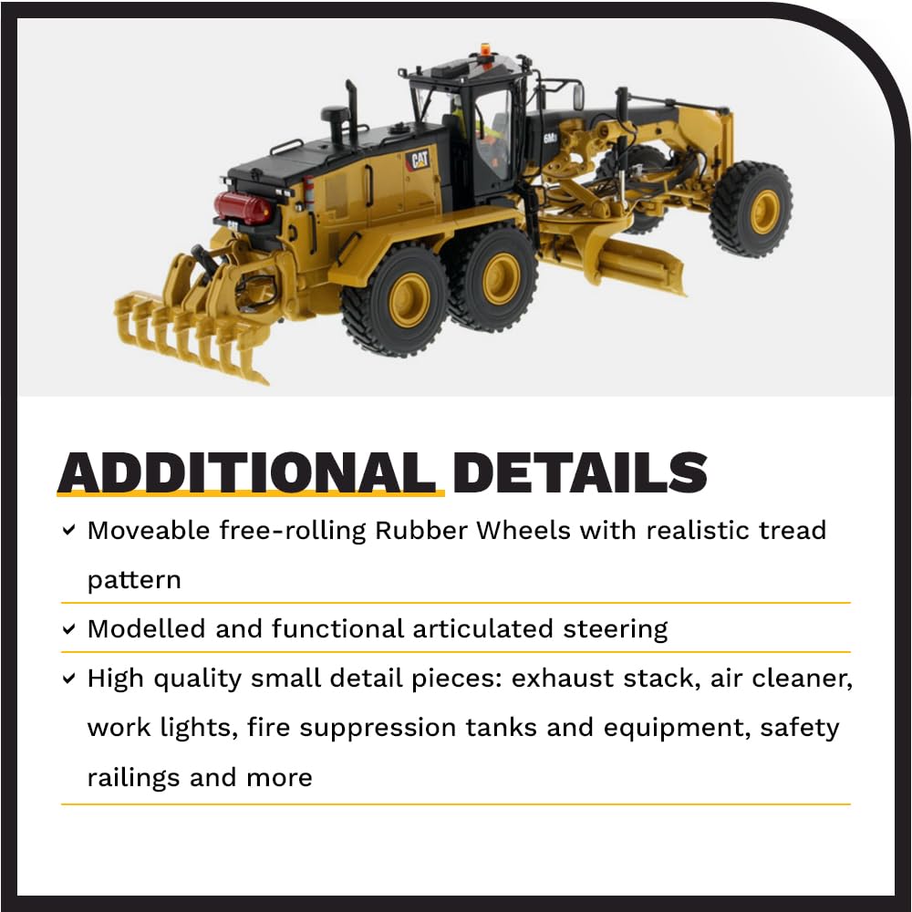 1/50 Caterpillar 16M3 Motor Grader - High Line Series : Amazon.com
