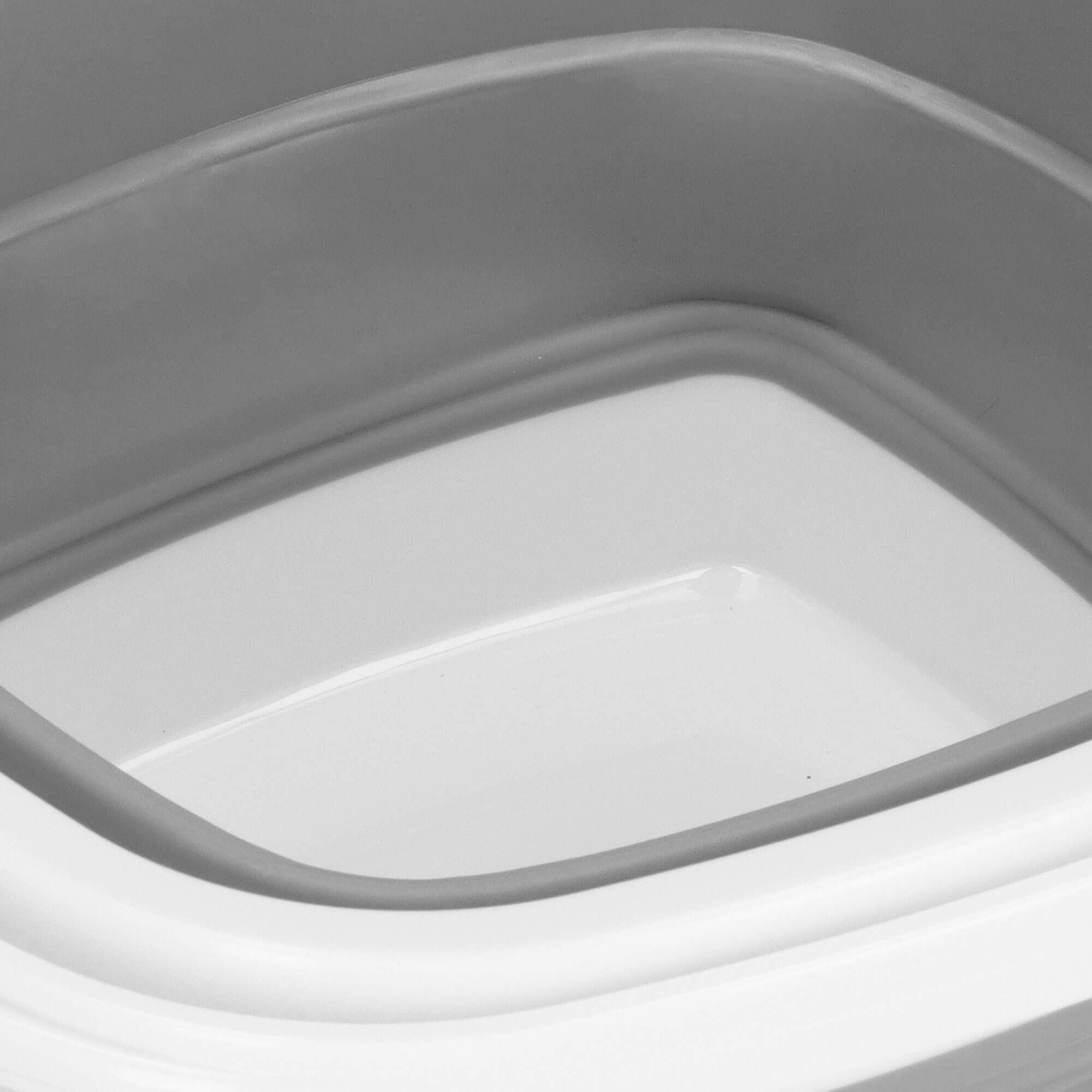 TOSSOW Faltbarer Kunststoff-Eimer 10 Liter – Quadratisch, Platzsparend Für Auto, Garten, Angeln & Mehr