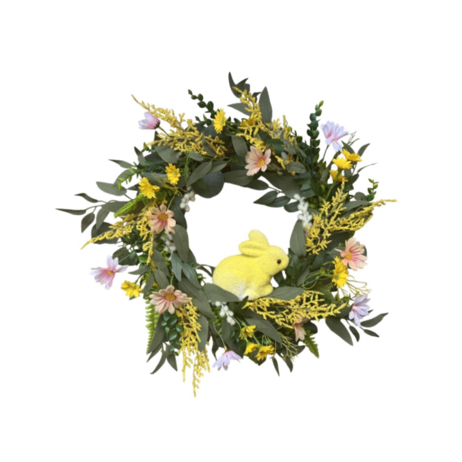 PIXZCSA Easter Green Leaves Garland Celebration Vibrant For Festive Ornaments Easter Wreath Made Polyester Cloth