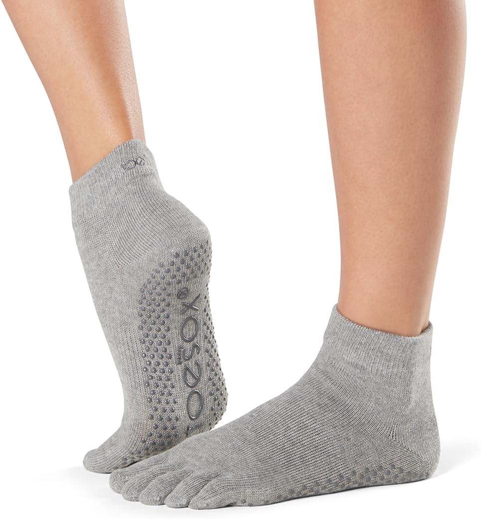 ToeSox Grip Pilates Barre Socks – Non Slip Ankle Full Toe for Yoga & Ballet