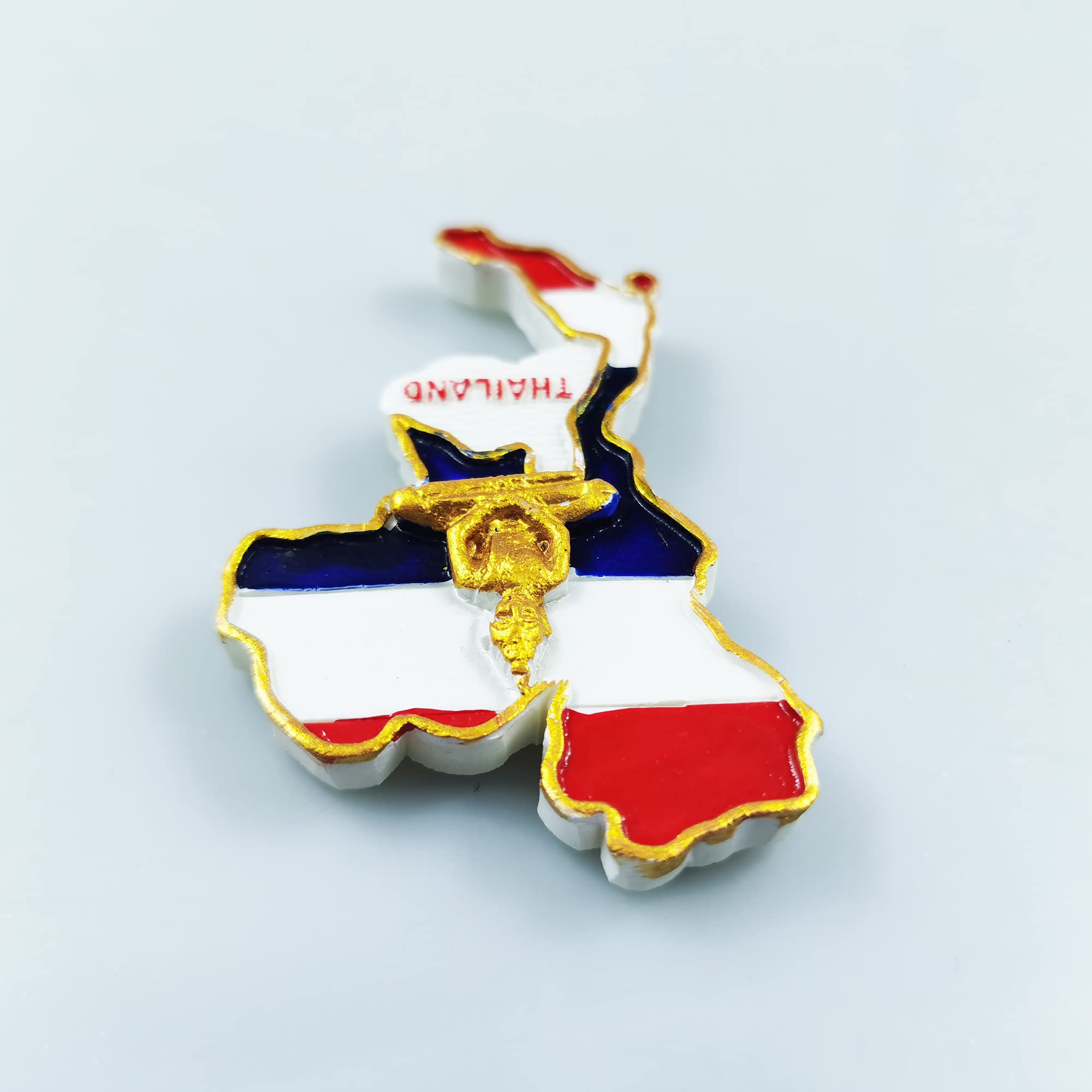 Aimant De Réfrigérateur 3D En Forme De Carte De Thaïlande