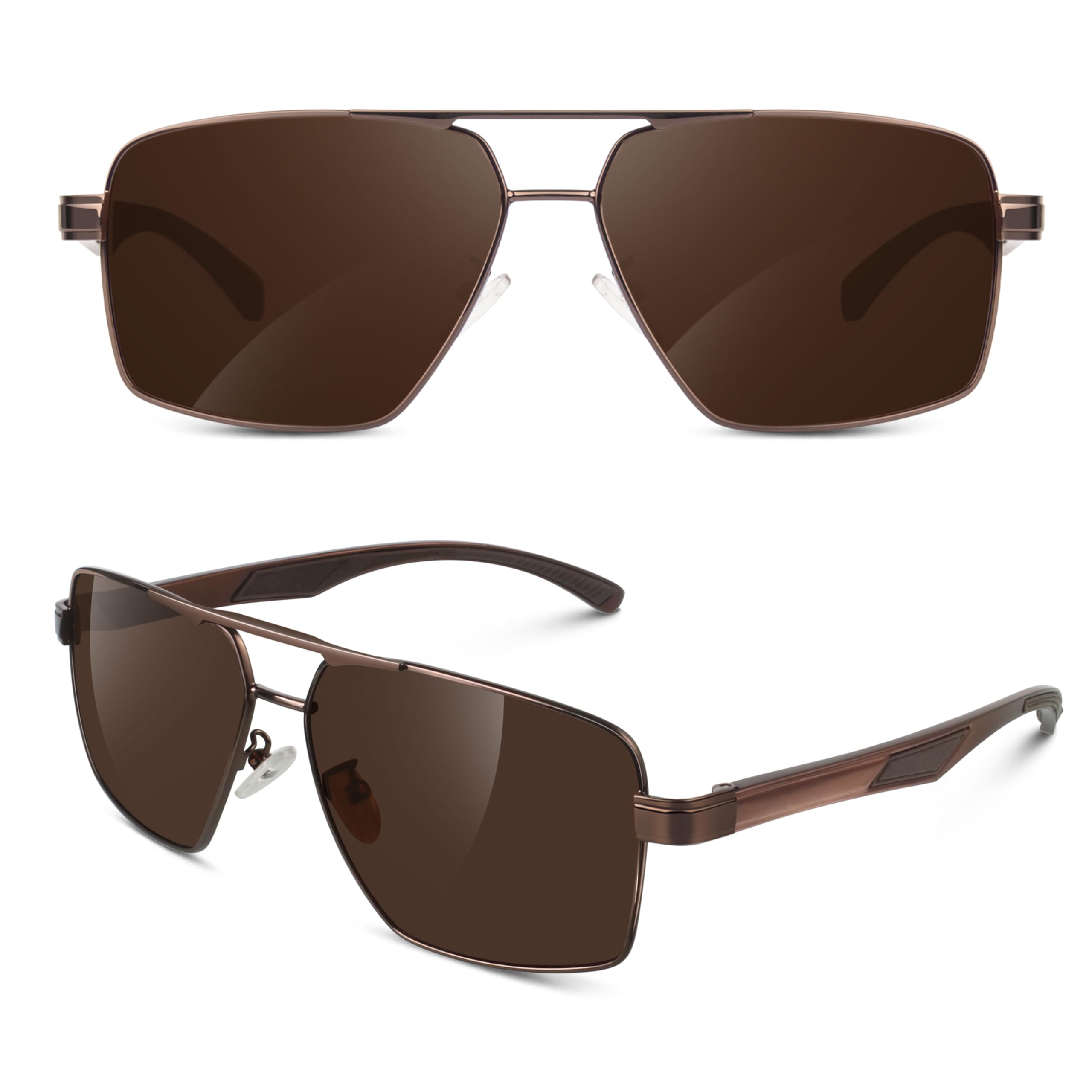 WEAROYO Classic Al-Mg Alloy Pilot Polarized Sunglasses Men Womens Military Style UV400 Protection