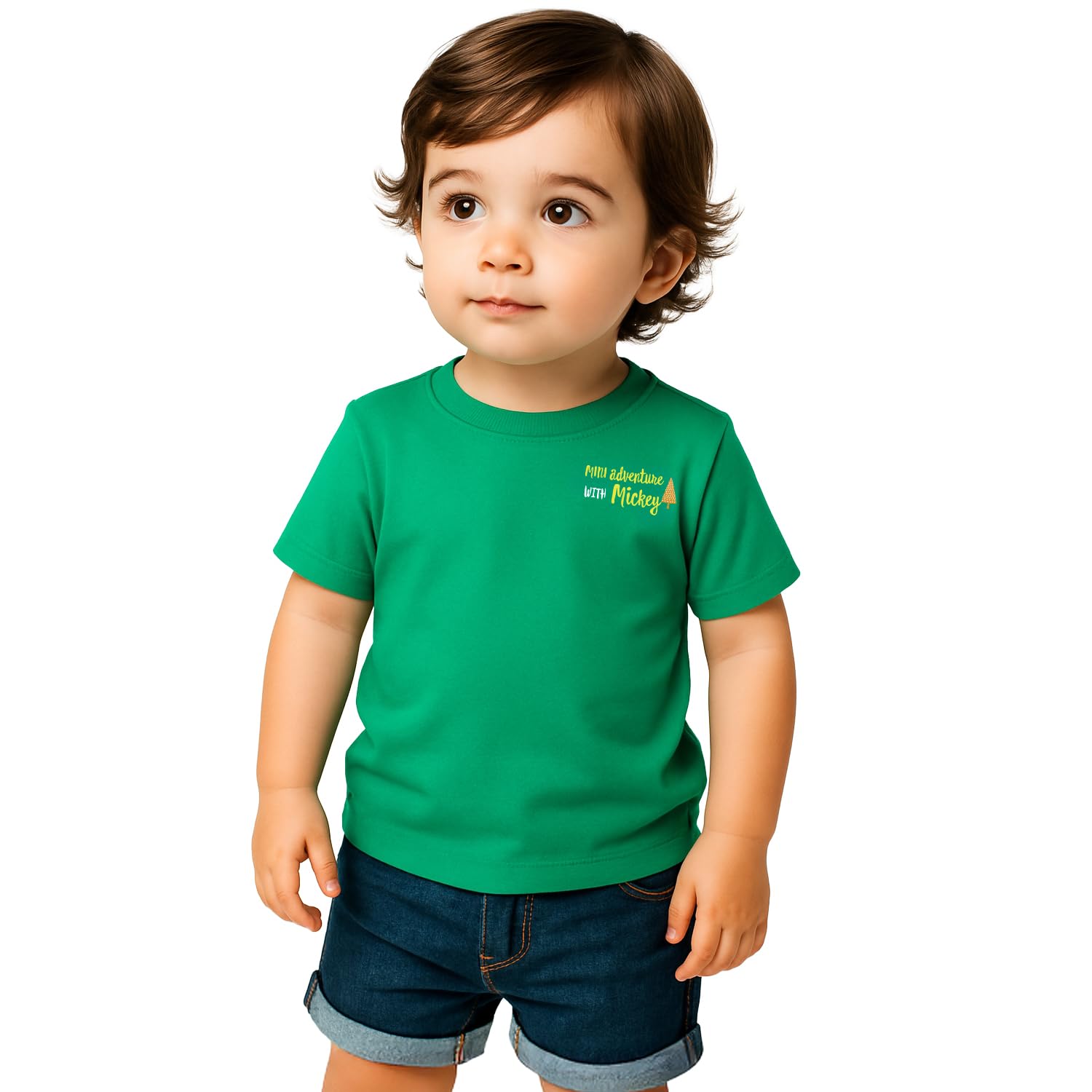 Nautinati Baby Boys Disney Mickey & Minnie Graphic Printed T-Shirts | Age 0-2 Years-picture-26