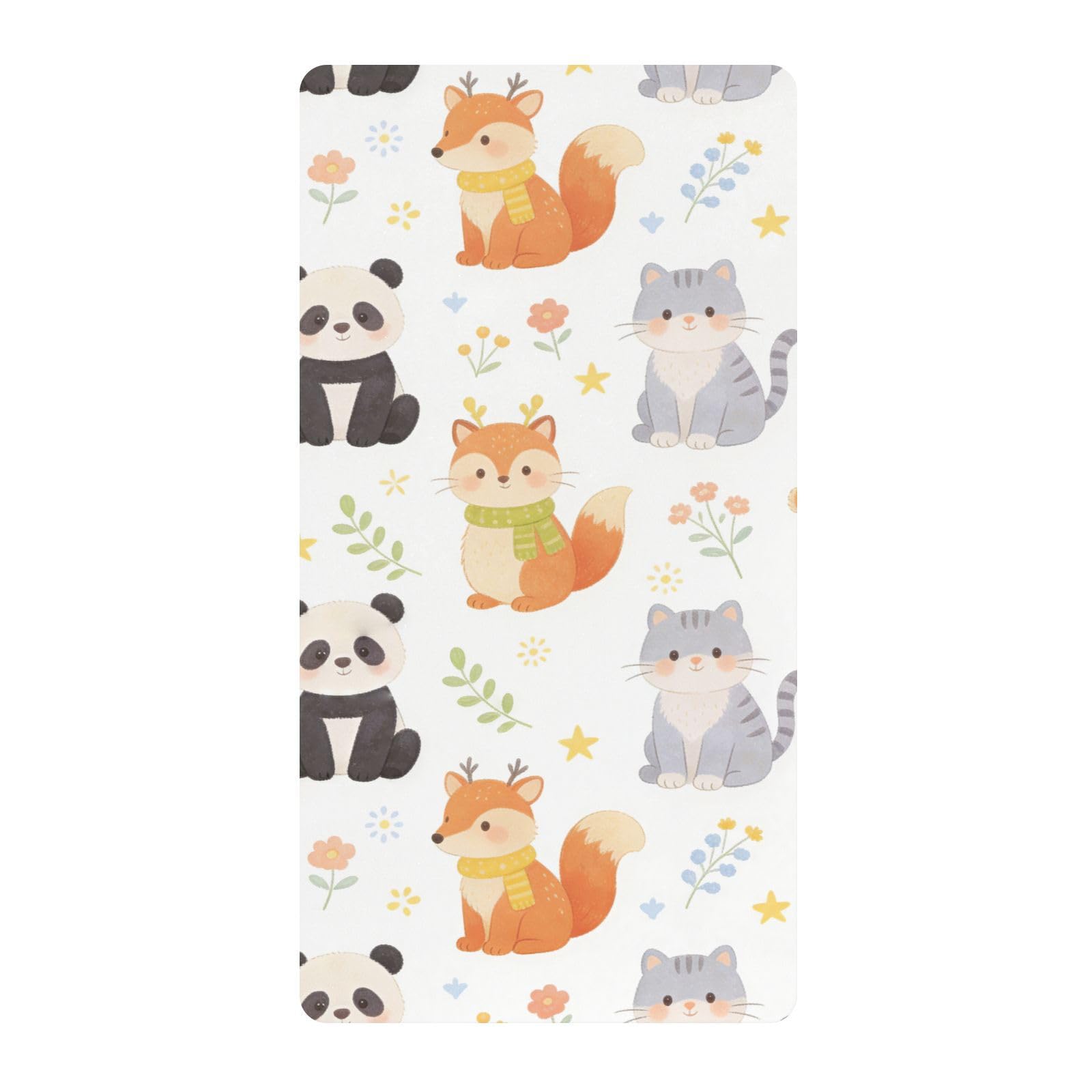 Parure de lit bébé coton extensible motif animaux jungle fille garçon