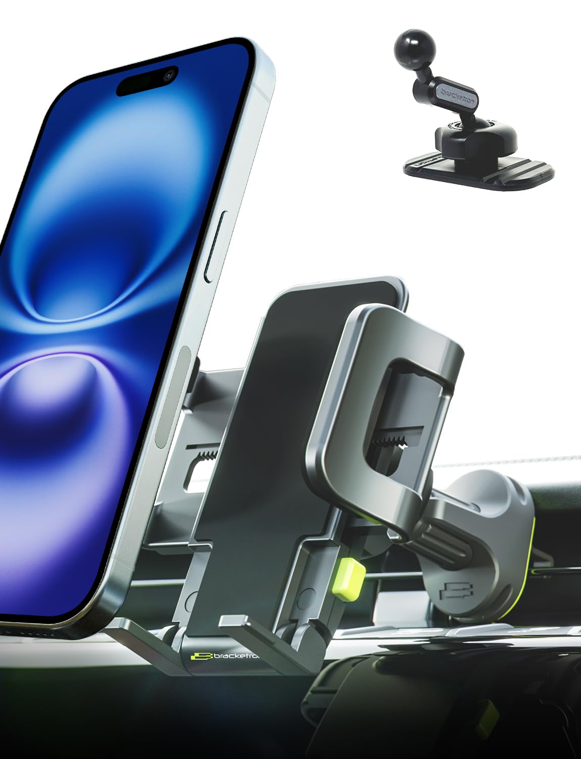 Bracketron Car Phone Holder TripGrip Phone Mount for Car Dashboard Air Vent 360 Rotation One-Hand Release Car Cell