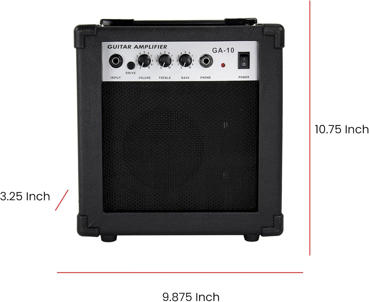 Gearlux 10-Watt Electric Guitar Amplifier - Black