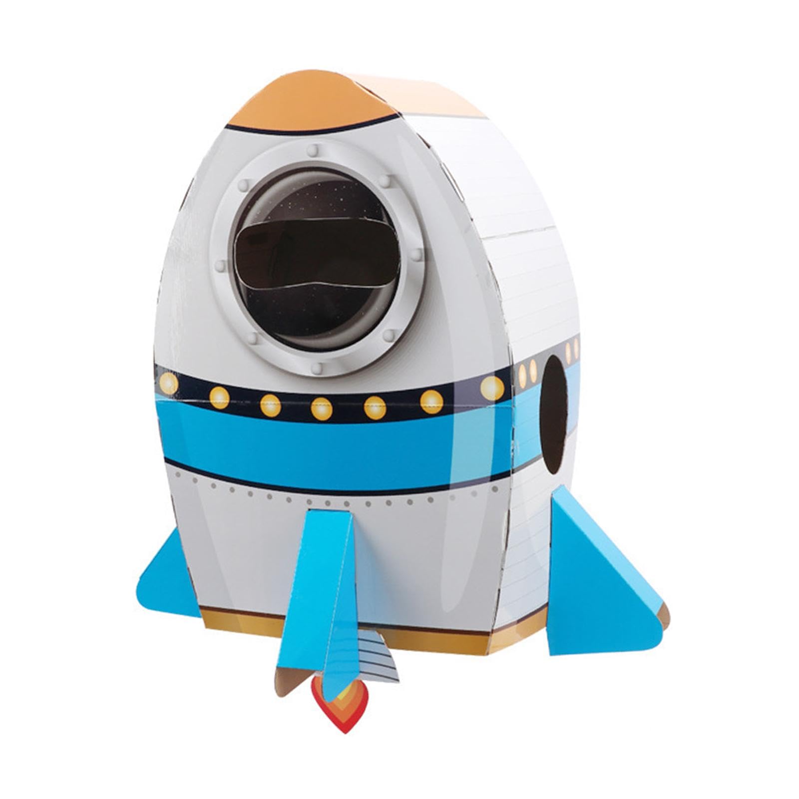 Vaisseau Spatial en Carton pour Enfants, Ensemble de Costumes et Fond Photo, Fusée