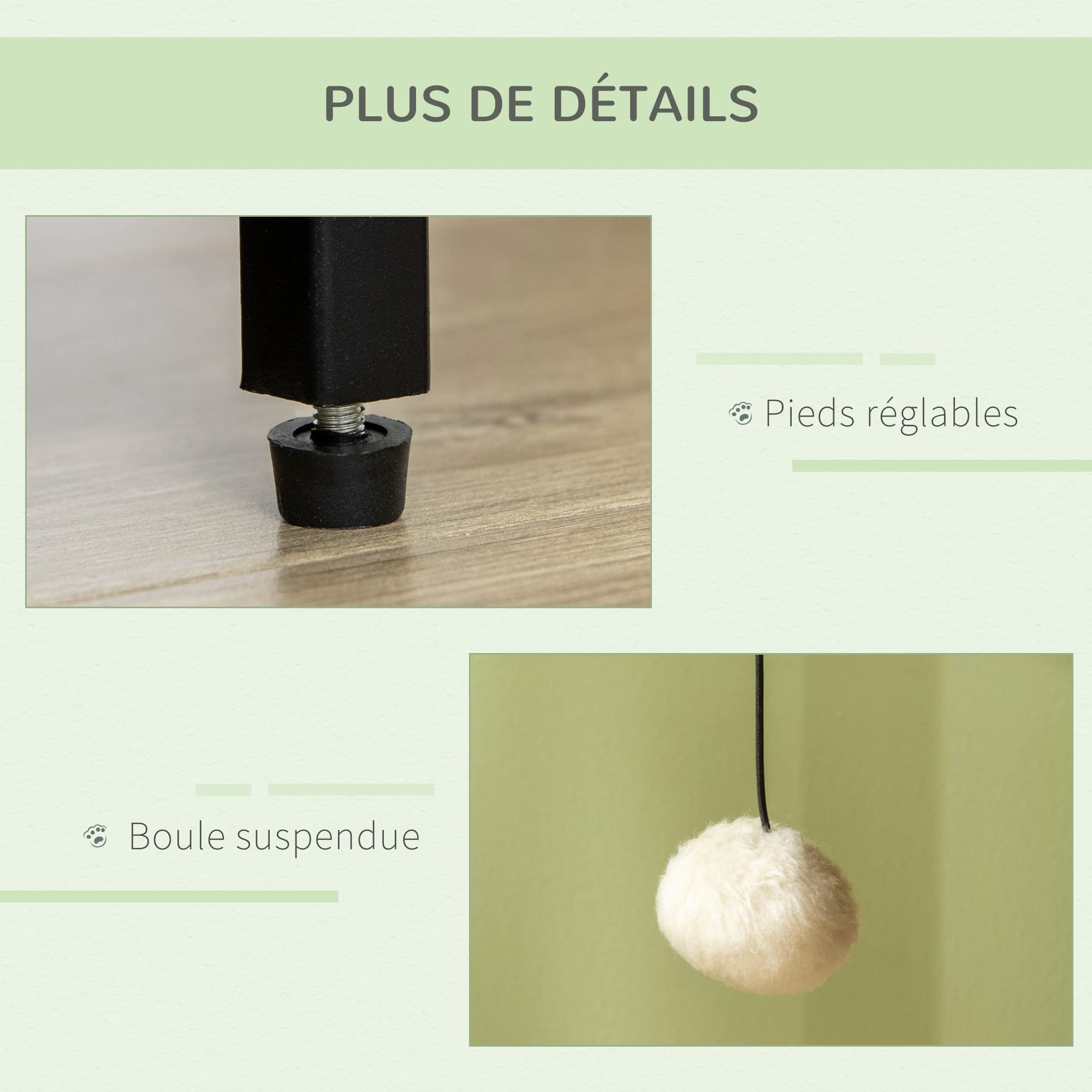 PawHut Maison de Toilette pour Chat Meuble Cache litière pour Chat Style Industriel Porte entrée latérale Boule Suspendue châssis Acier Aspect Bois Clair | Cache Litière, Porte Entrée Latérale, Boule Suspendue, Châssis Acier