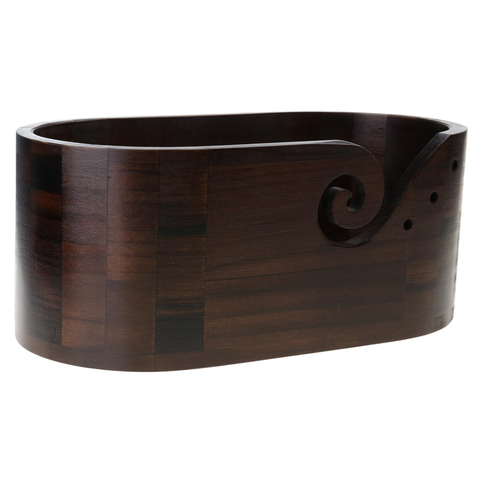 Tsophreniq Yarn Bowl Wood Knitting Bowl Holder Embroidery Crocheting Storage Accessories for Crocheting Knitting Project Wood Holder