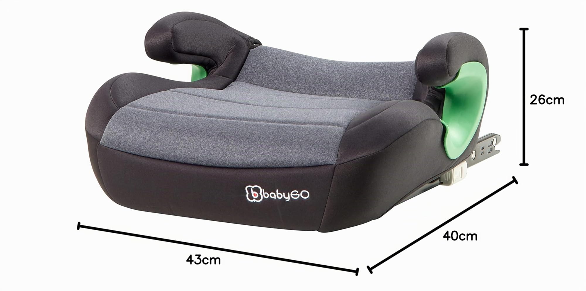 babyGO Bursa III Rehausseur de siège auto pour enfant (env. 15-36 kg) Gris