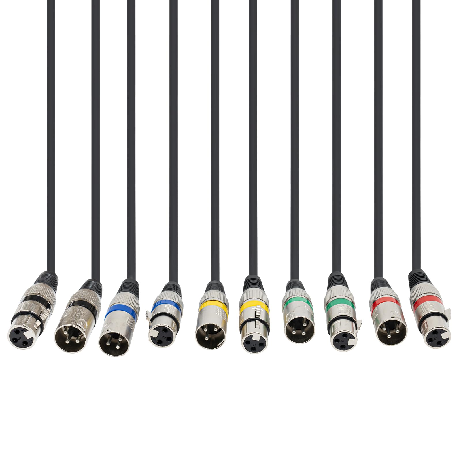 XLR kabel mikrofonowy, RVPE kabel mikrofonowy audio, 16 x 0,15 BS, do oświetlenia scenicznego, kabla komunikacyjnego DMX, zasilania fantomowego, urządzeń nagrywających (5, 3 m)