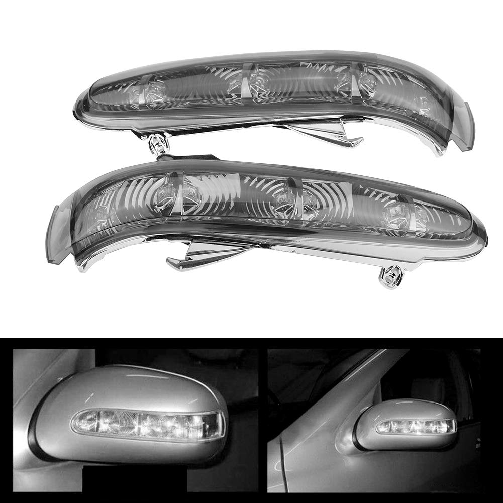 Akozon Espejo retrovisor 1 par de luces intermitentes para W220 Clase S W215 Clase CL