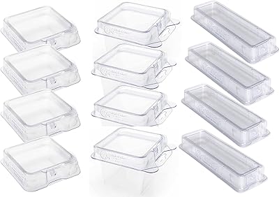 DoomBox Clamtainer Tackle Box Organization, Multi Pack of 12 Clear Fishing Tackle Storage Boxes, Made in The USA