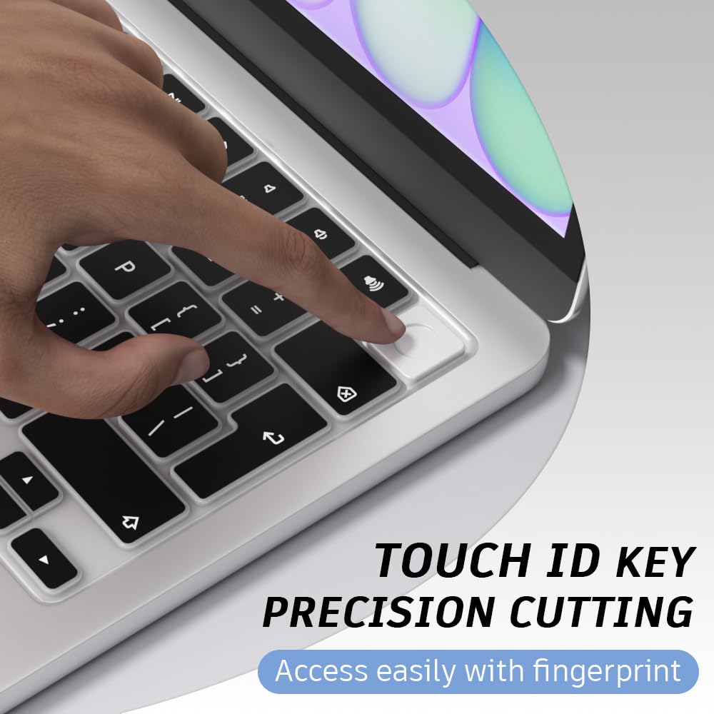 Copertura Tastiera Per MacBook Neo 13" A3404 2026 Con Touch ID, Layout UK/EU, TPU Trasparente Ultra Sottile - 2