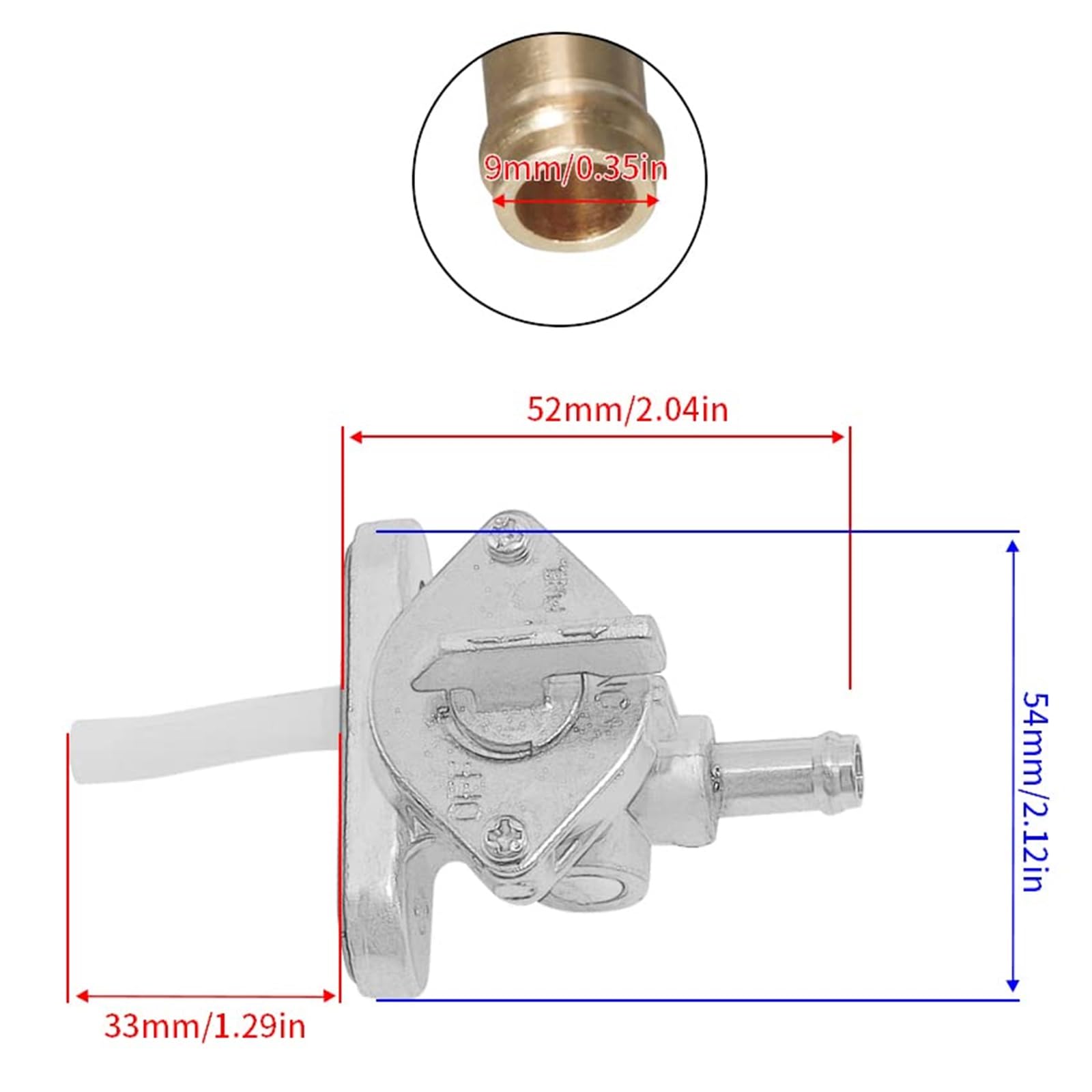 Moto Carburante Rubinetto Rubinetto Valvola Interruttore Della Pompa for KX65 KX85 KX85-II KX100 KX125 KX250 51023-0024 51023-1339 Parti Valvola di scarico del carburante per motociclette