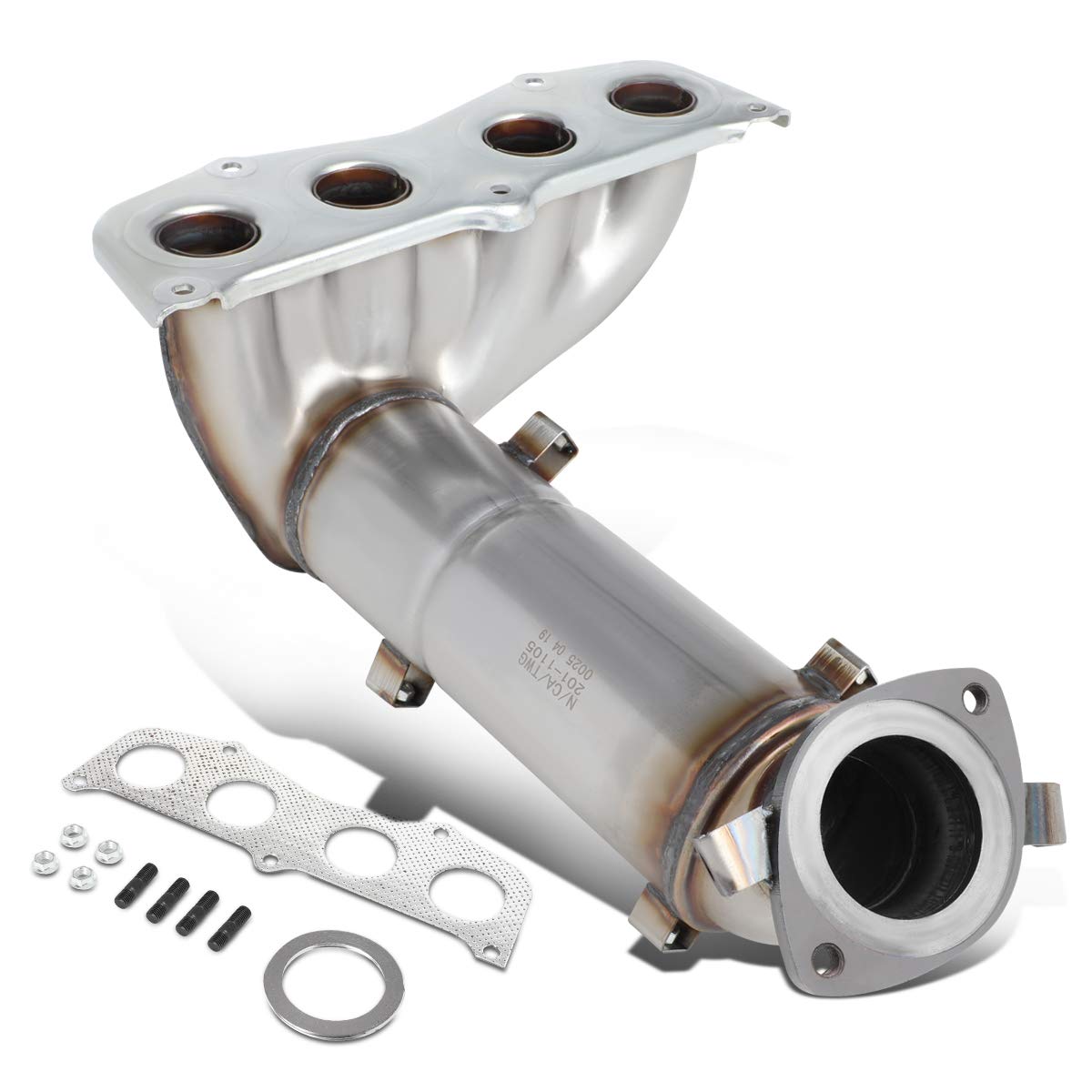 Auto Dynasty Factory Style Front Catalytic Converter Exhaust Tubing Kits Compatible with Toyota Camry 2.4L Hybrid 2007-2011, Stainless Steel