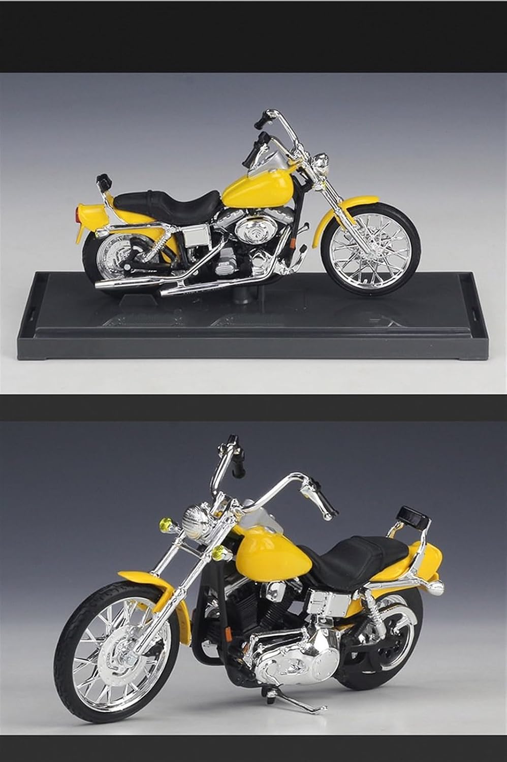 HTASFCI Motorcycle Model for Harley 2013 Flhtk Electra Glide Ultra Limited, 1997 FXDL Dyna Low Rider, 1:18 Motorcycle Models Vehicle Miniature Sculpture Collection Gift(FXDWG Dyna Wide Glid)