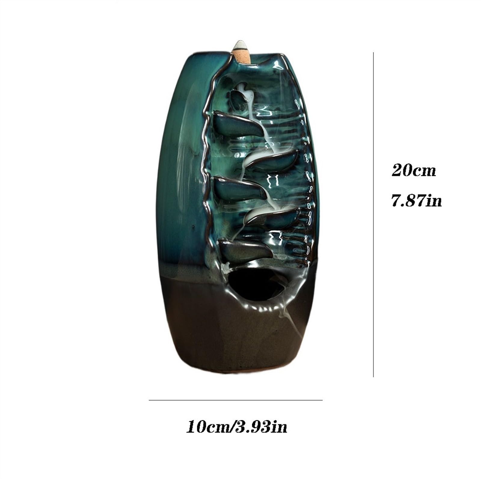 Elegante Bruciatore di incenso personalizzato for forno in ceramica smaltato Porta for interni Squisito bruciatore a riflusso Bruciatore di incenso