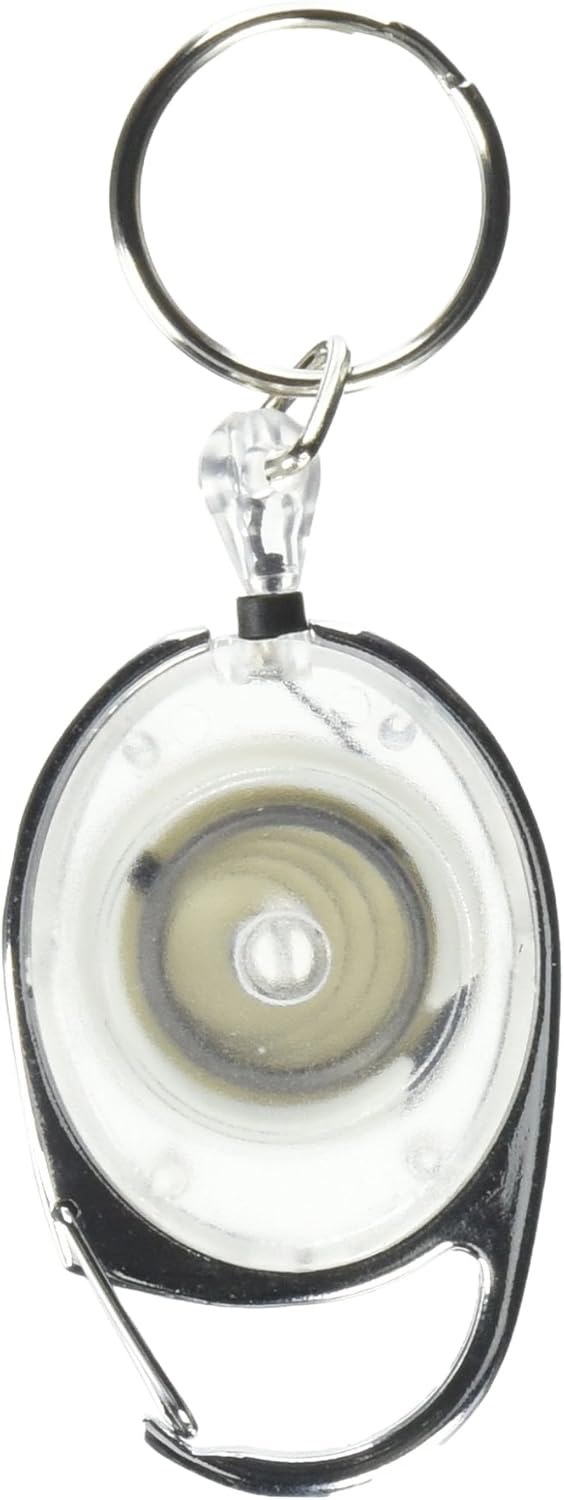 Tatco Reel Key Chain with Chrome Carabiner - 6 / Pack - Chrome (TCO58200)