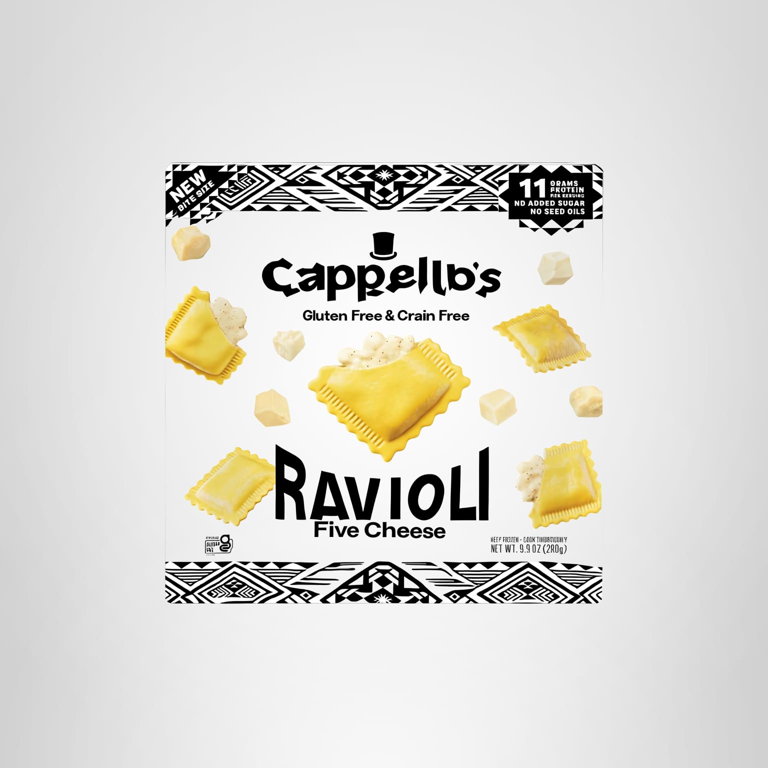 Cappello's Five Cheese Ravioli, Gluten Free, Frozen Pasta 9.9oz