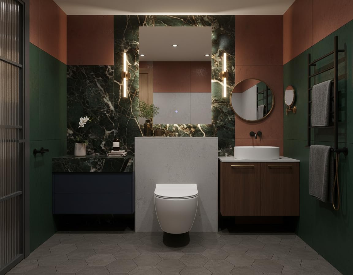 LANERI WC SOSPESO Serie Bent Rim - Vaso Sospeso Rimless - Senza Brida - Bianco Lucido - Misura cm. 52 - Coprivaso Soft-Close
