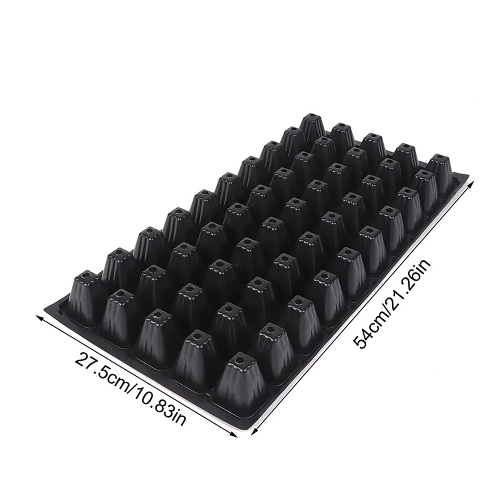Semilleros De Germinacion 10 bandejas de plástico for plántulas de 50 Celdas, bandejas de germinación for jardinería, recipientes Negros for plántulas, Suministros for jardinería