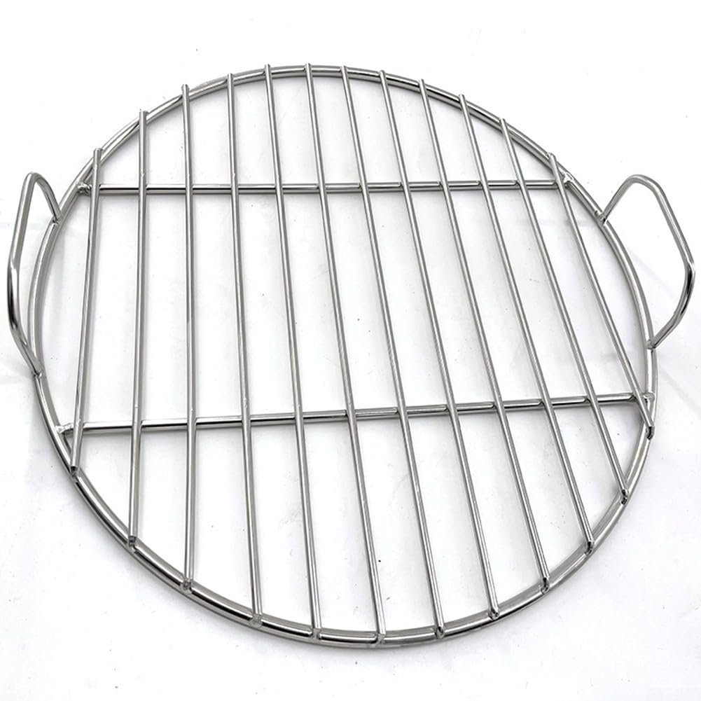 Edelstahl BBQ Grillrost Rund 30cm Mit für griff Edelstahl BBQ