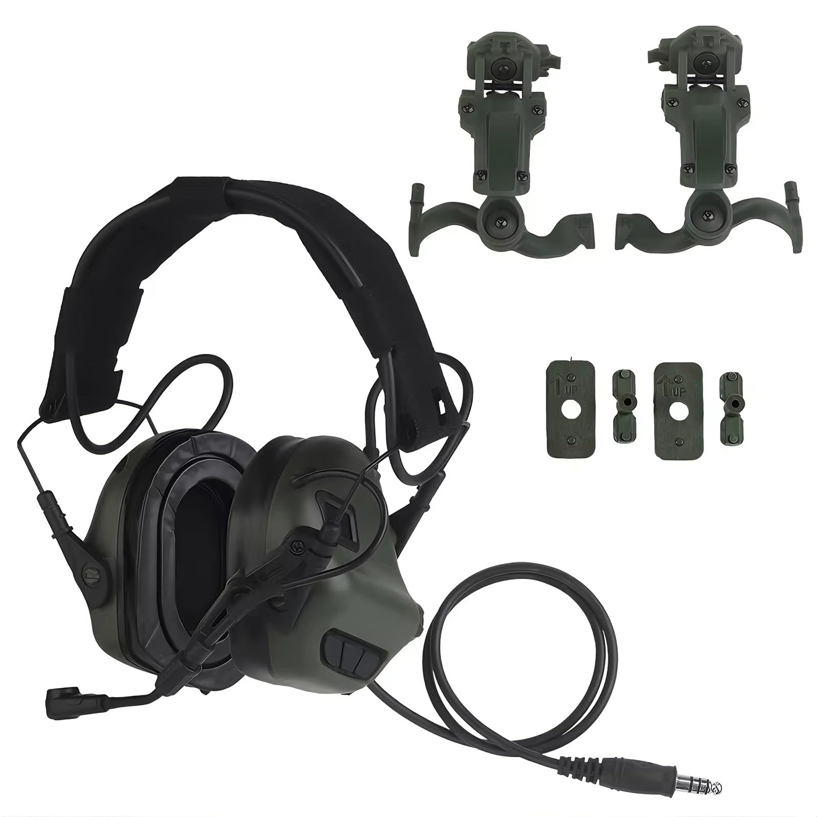 Cuffie Comunicazione Con Riduzione Del Rumore Pick-up Tattico Cuffie Protezione Acustica Tiro Accessori Regolabili Per Casco Softair