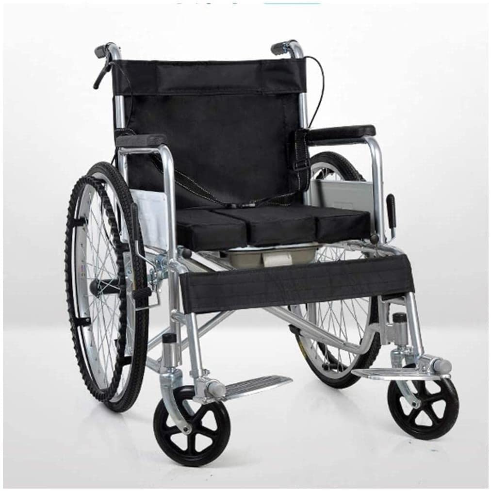 Silla de Ruedas Ultraligera Plegable,Silla de Ruedas de Transporte Portátil,Silla de Ruedas de Aluminio Deportiva Manual Autopropulsada