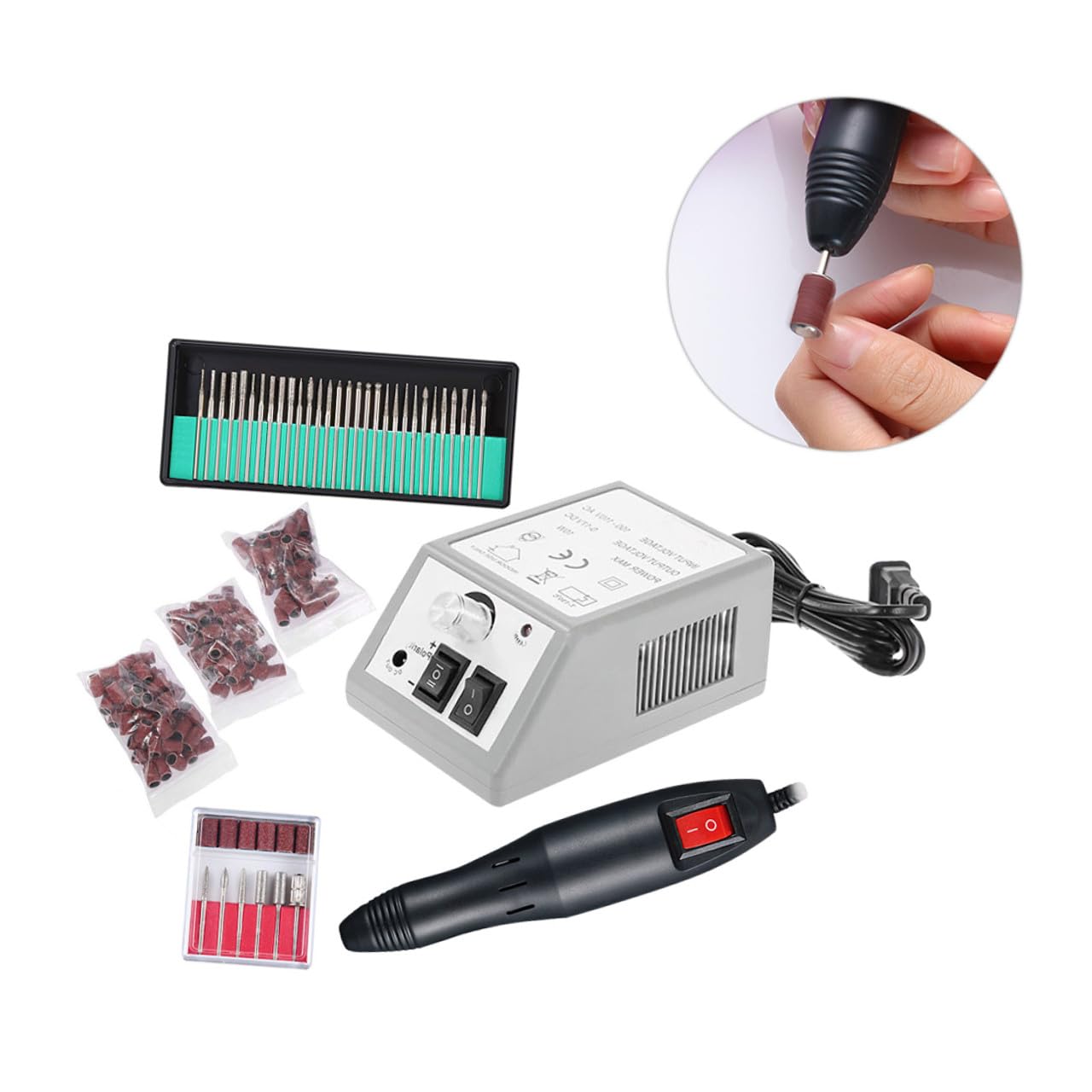 Elektrische Nagelbohrmaschine 20000 U/min für Salon, Leicht