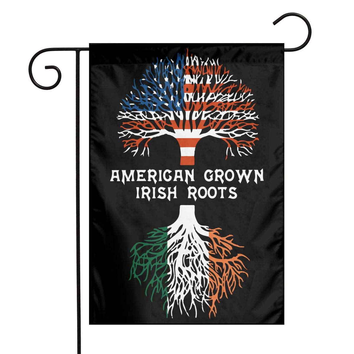 American Grown With Irish Roots Garden Flag Welcome House Flag For Celebration,Festival,Home,Outdoor,Garden Decorations 12 X 18 Inch