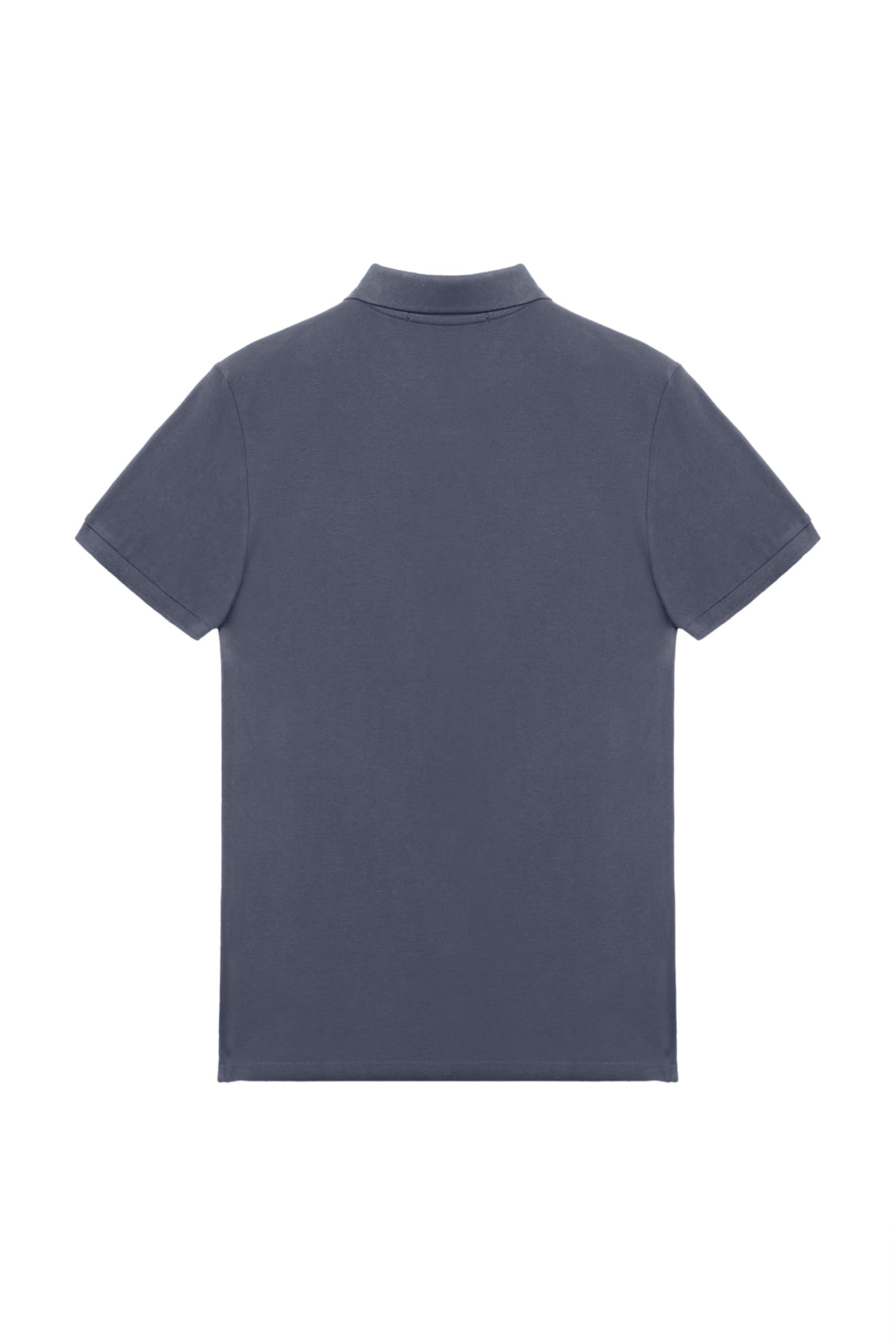 Polo Club Polo en piqué avec Patte à Trois Boutons et Logo brodé Contrastant Homme
