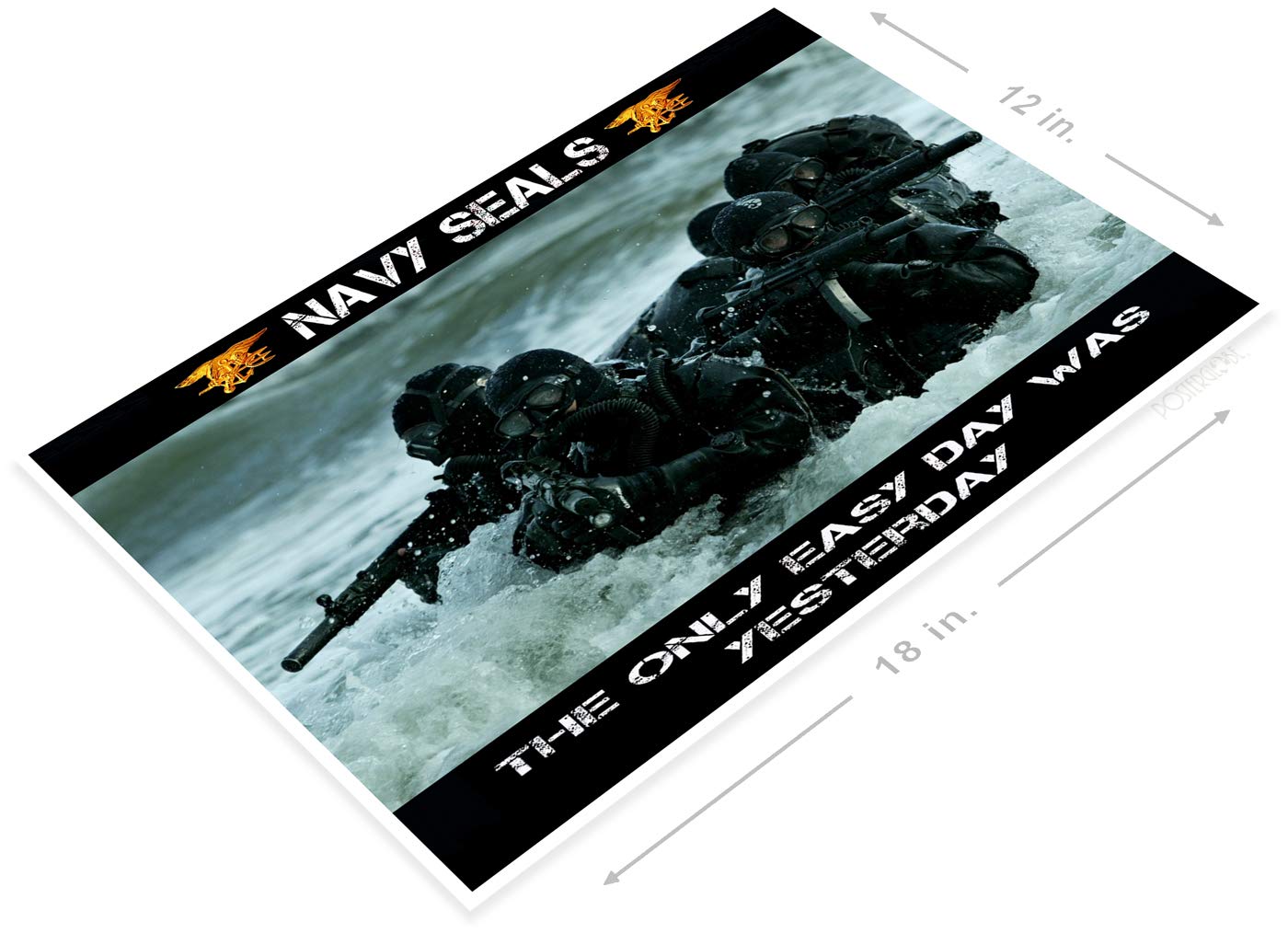 PosterGlobe Poster A663 U.S. Navy Seal Team Special Forces Photo Patriotic Shop Cave 12" x 18"