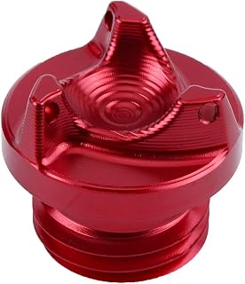 Tampa do tanque de combustível da motocicleta Tampa do tanque de combustível de liga de alumínio Parafuso da tampa do tanque de motocicleta para Yamaha r25 r3 3,0 mm 2014-2016 Azul Vermelho Preto Titânio (Vermelho)
