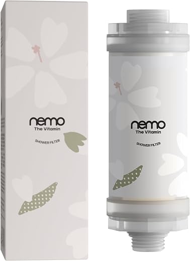 NEMO Vitamin Shower Filter (Simple White Musk) | Made in South Korea | Vitamin C + Glycerin Enriched | For Soft Skin &amp; Smo...