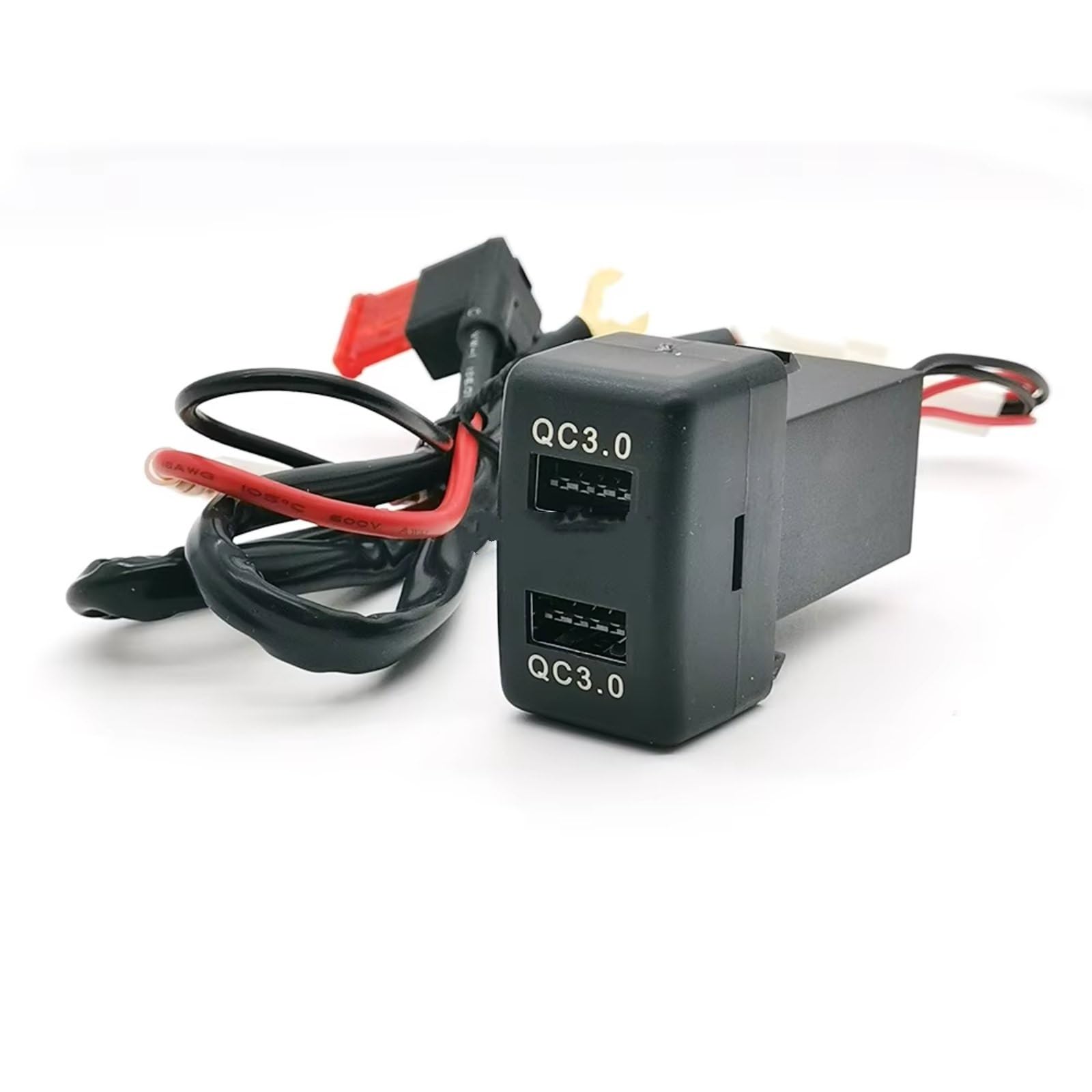 Compatible con Isuzu para Van para 700P Kv100 12V 24V QC3.0 Adaptador De Corriente USB Dual Cable Eléctrico Hembra Impermeable De Alta Velocidad Puerto USB AUX Repuesto