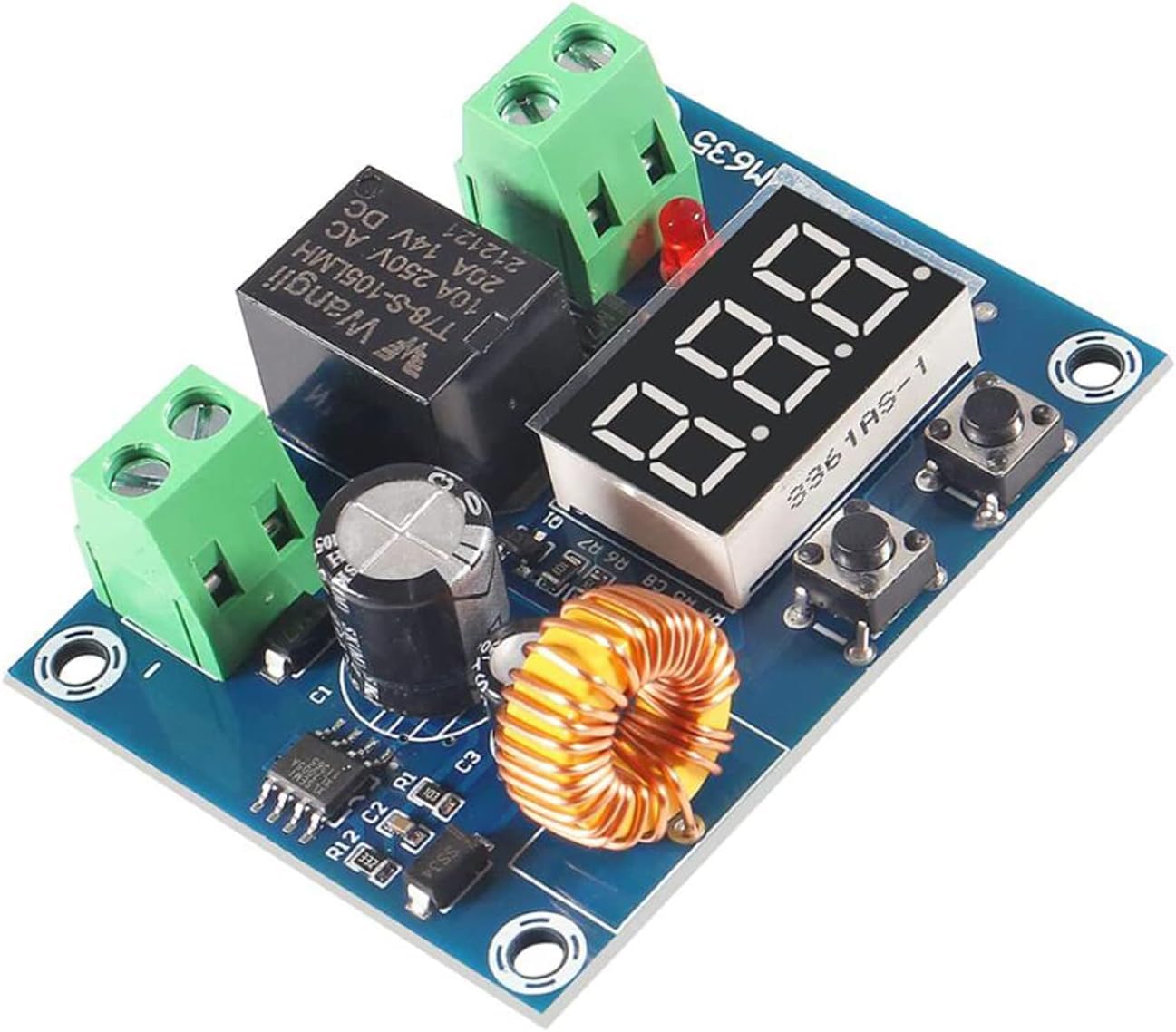 2 Pack XH-M609 Low Voltage Cutoff Module 12V-36V Digital Display Battery Undervoltage Protection Switch Over Discharge Disconnect Relay for Lithium and Lead-Acid Battery Charging Systems - Image 5 thumbnail