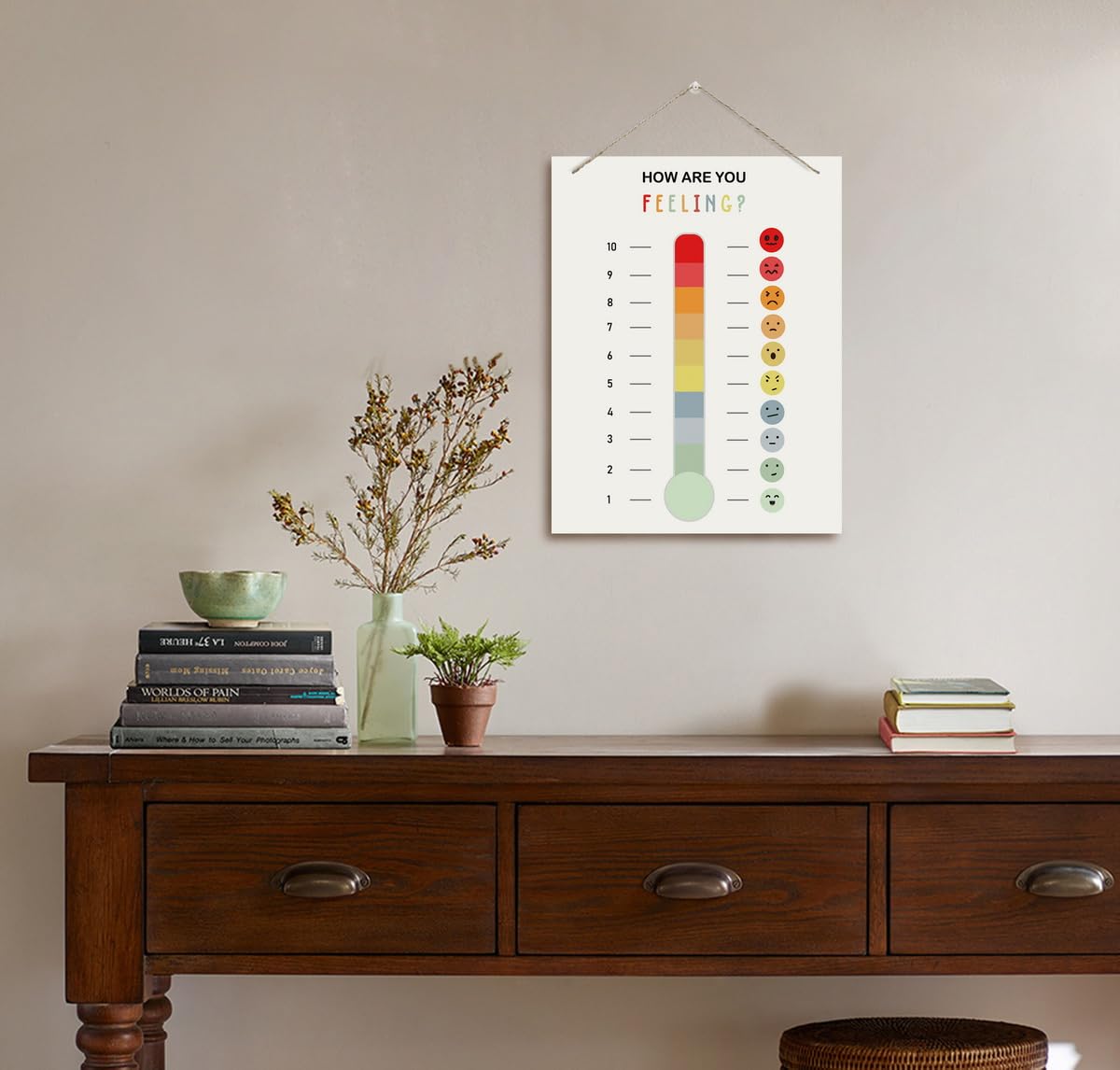 BQL Therapy Decor, Rainbow Thermometer Decor, Feelings Wall Art, Office & Bedroom Wall Plaque 2