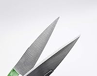 Vista 6 de Tijeras de alpaca de cizalla de oveja diseño en forma de R para aseo de animales de pelo grueso grande (verde)