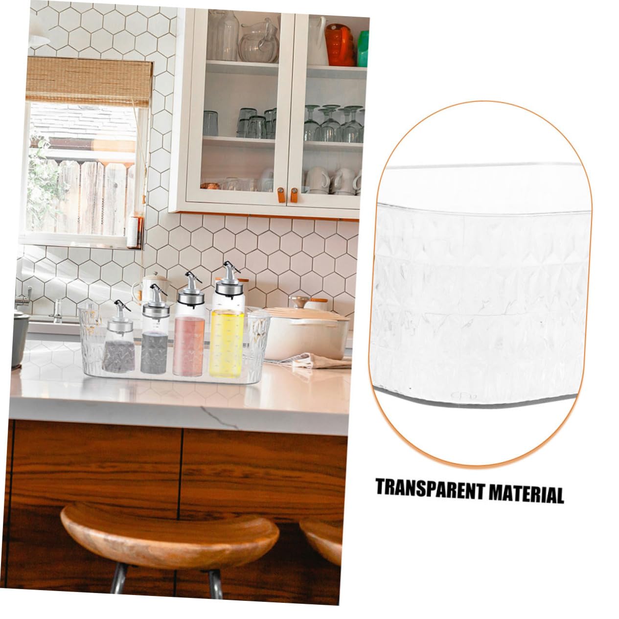 Organizer Trucchi Trasparente in Plastica 2 Pezzi per Vanity