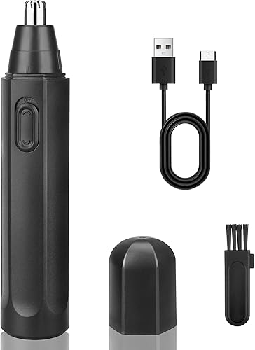 NiceBirdie Recortadora de pelo de nariz para hombres y mujeres, recortadora eléctrica recargable por USB, cortadora de pelo para orejas,