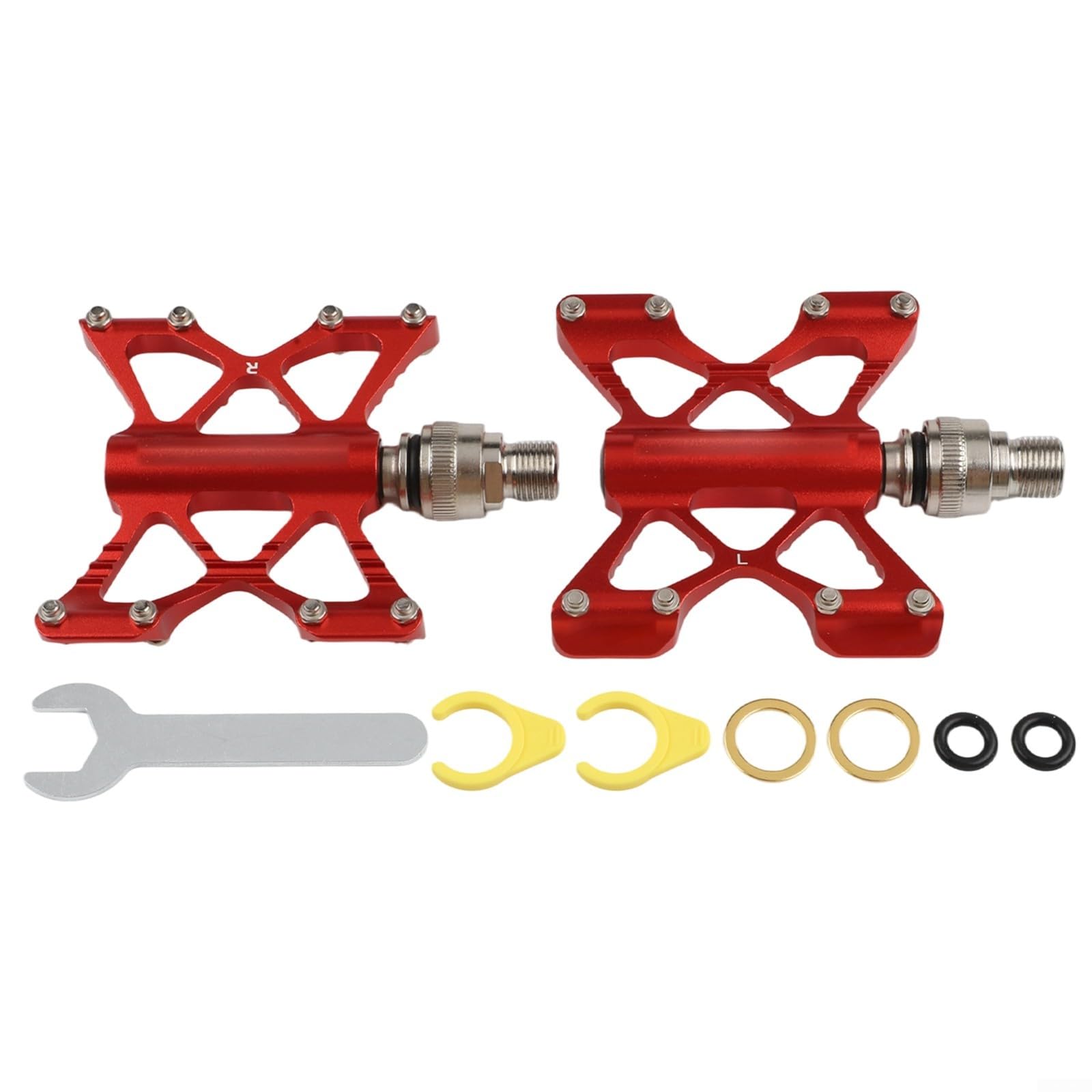 Pedales de liberación rápida con características antideslizantes para bicicletas plegables y de montaña Brompton de 9/16 pulgadas, diseño de aluminio