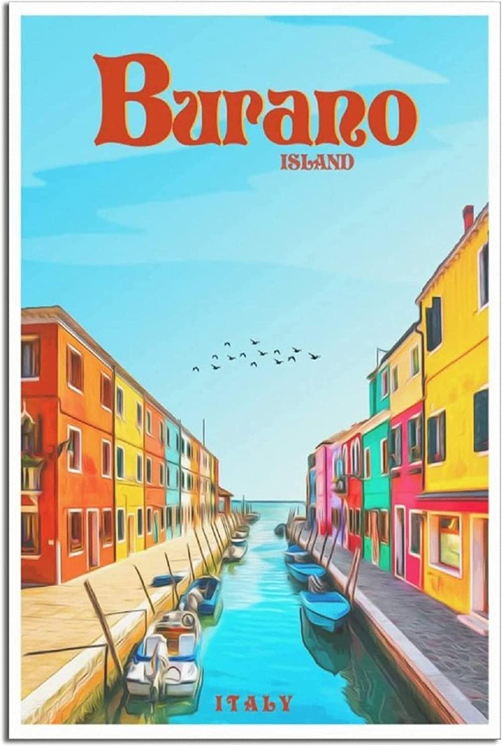 Italien Reiseposter Leinwanddruck - 50x75cm Wanddekoration