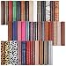 Caydo 40 Pieces Leather Sheets, 9 Styles Embossed Faux Leather Fabric Sheet for Earrings Making, Hair Bow and Crafts (6.3inch x 8.3inch)
