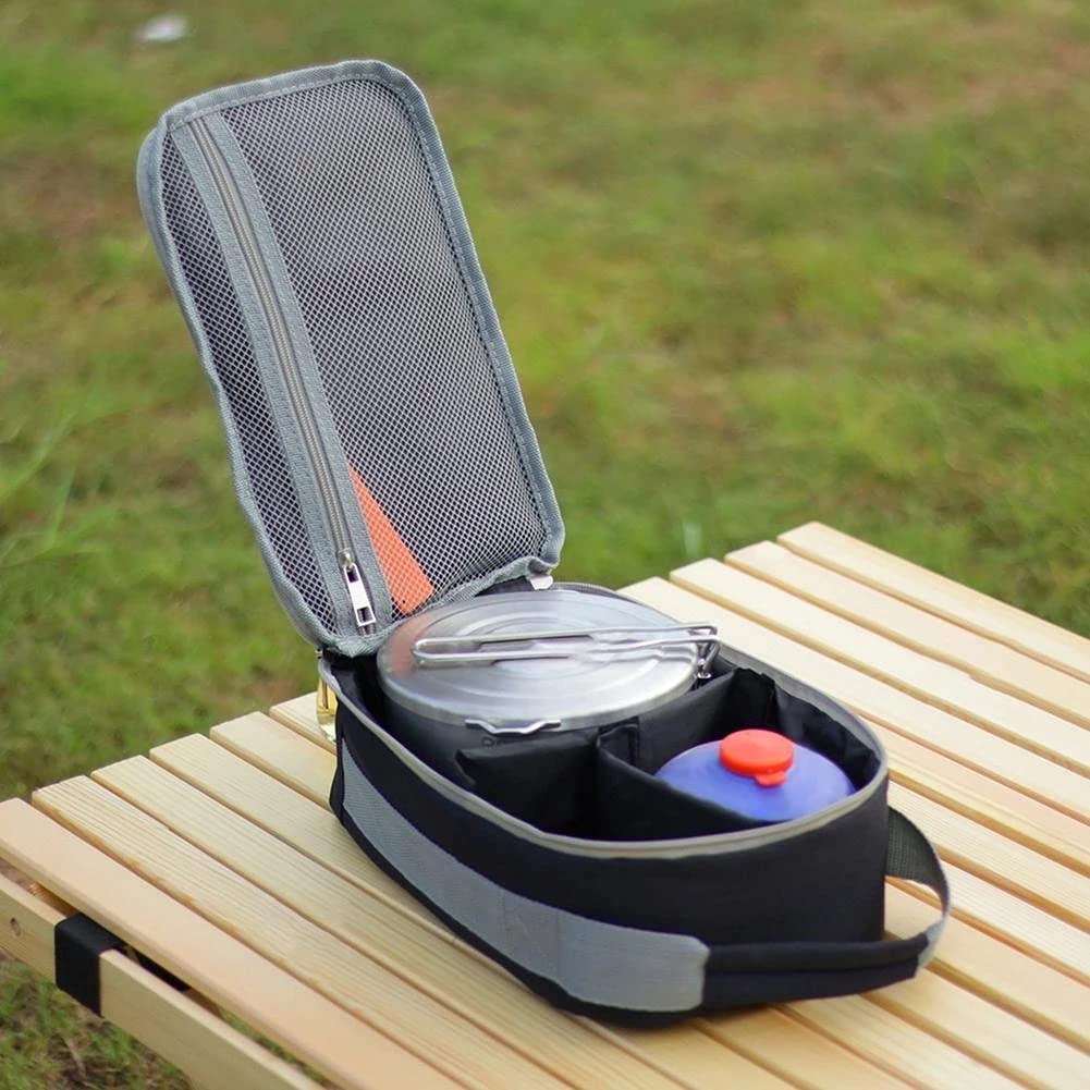 HMTE Fiambrera Vajilla al Aire Libre Bolsa de Almacenamiento Bolso de Mano Estuche de Transporte Vajilla Titular Acampar al Aire Libre Senderismo Picnic Barbacoa Viaje Equipo de Campamento